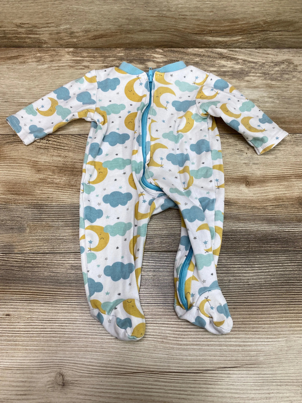 Stylish Baby Moon & Clouds Sleeper White sz 0-3m - Me n Mommy To Be
