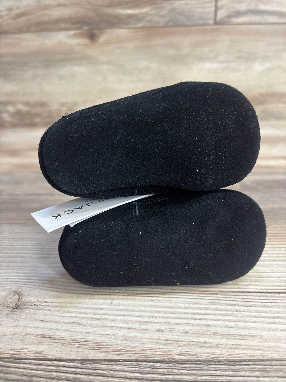 NEW Janie & Jack Velvet Crib Shoes, Black sz 3-6m