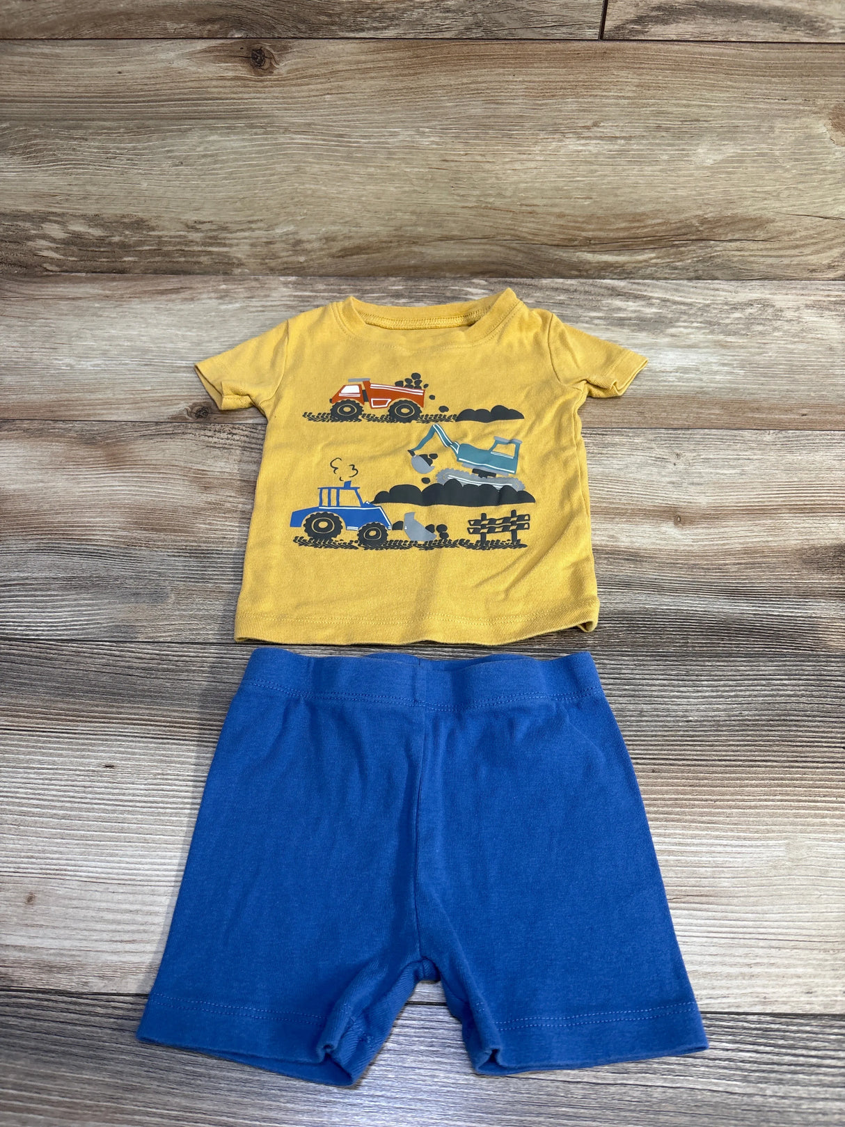 Kids Headquarters 2pc Construction Vehicle Pajama Set Yellow sz 2T