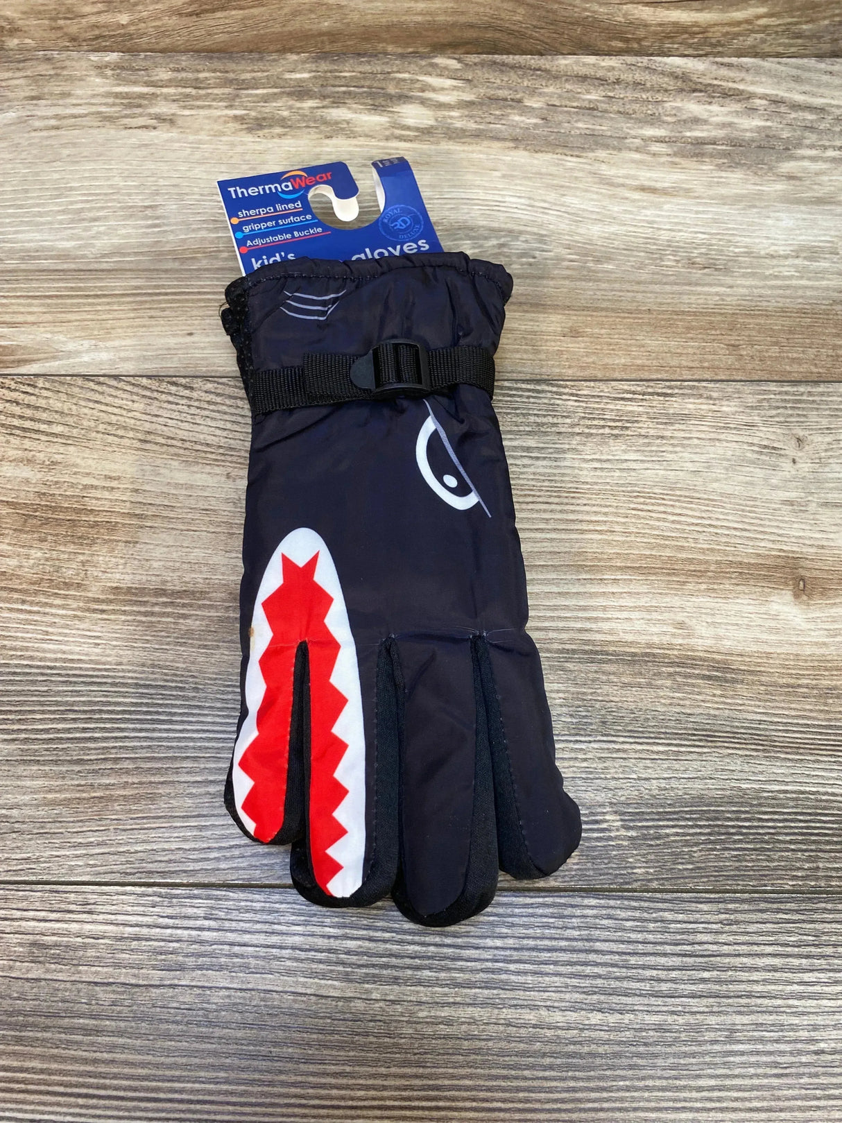 NEW ThermaWear Kid's Black Shark Winter Ski Gloves - Me n Mommy To Be