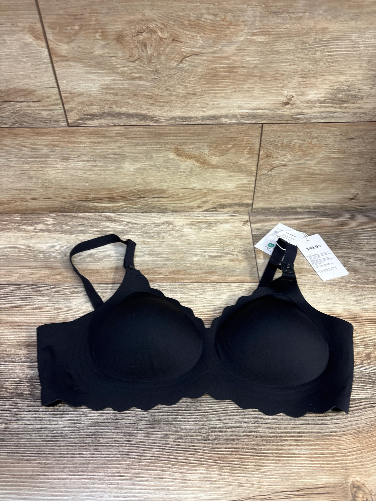 NEW Momcozy Jelly Strip Seamless Nursing Bra Black sz XL