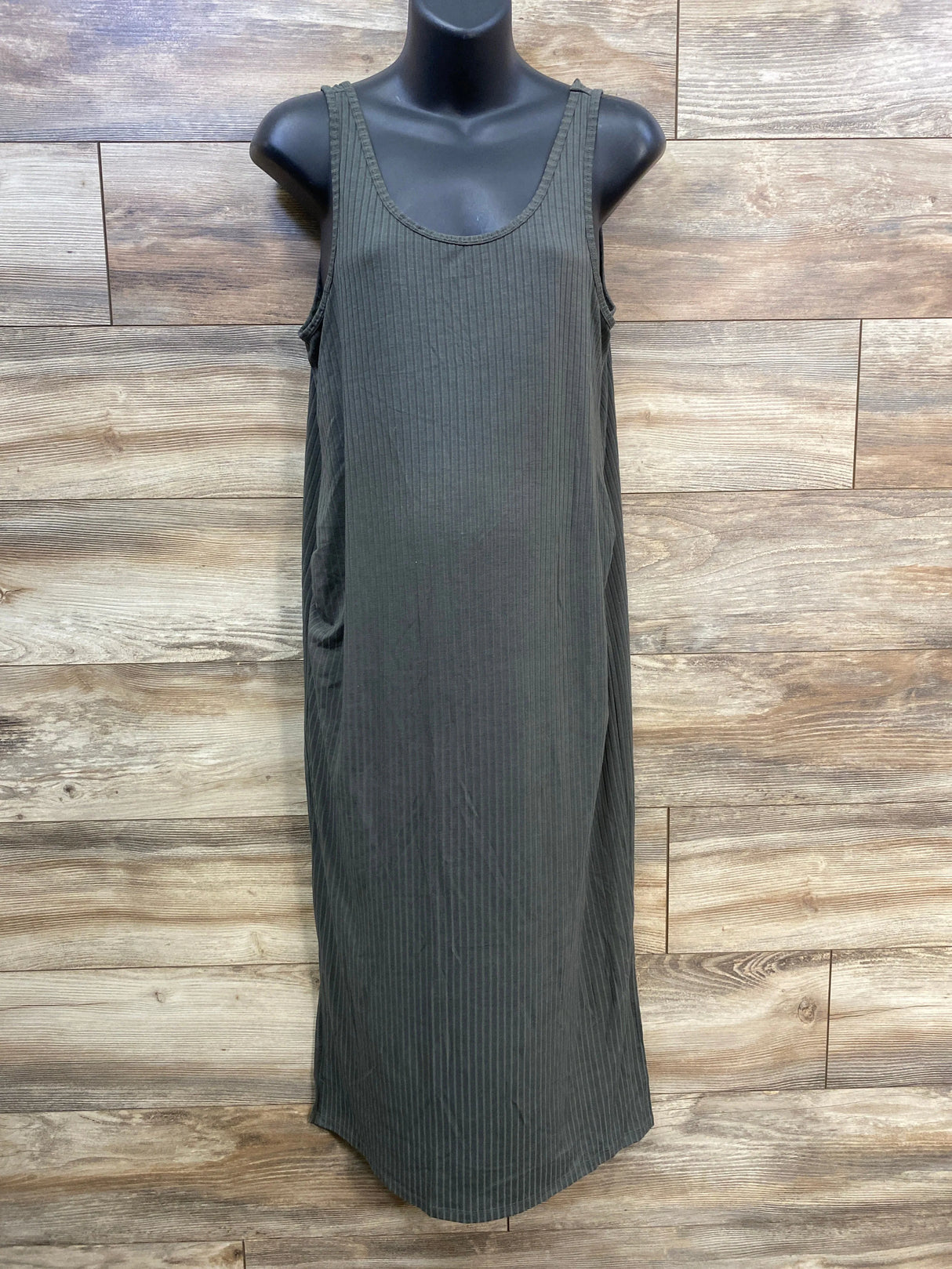 H&M Maternity Ribbed Tank Dress Green sz L