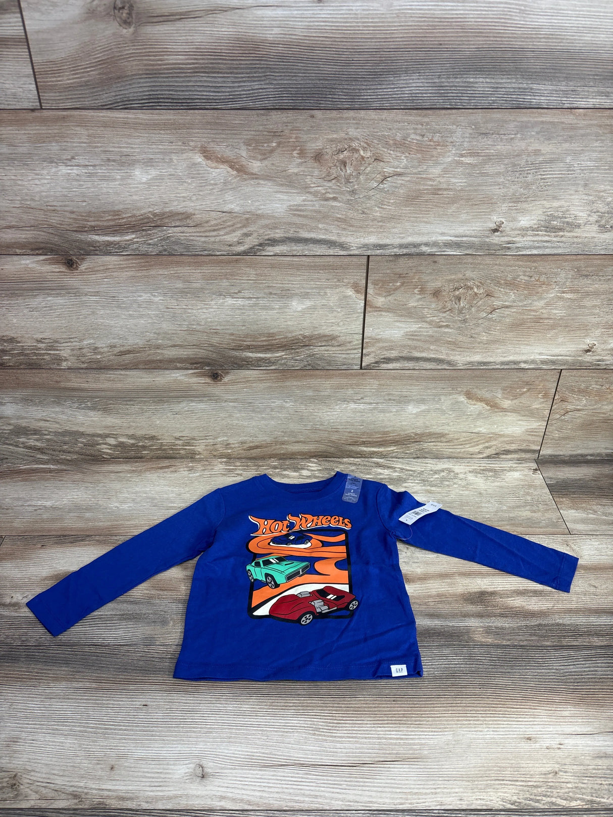 NEW Baby Gap x Hot Wheels Graphic Shirt Blue sz 2T