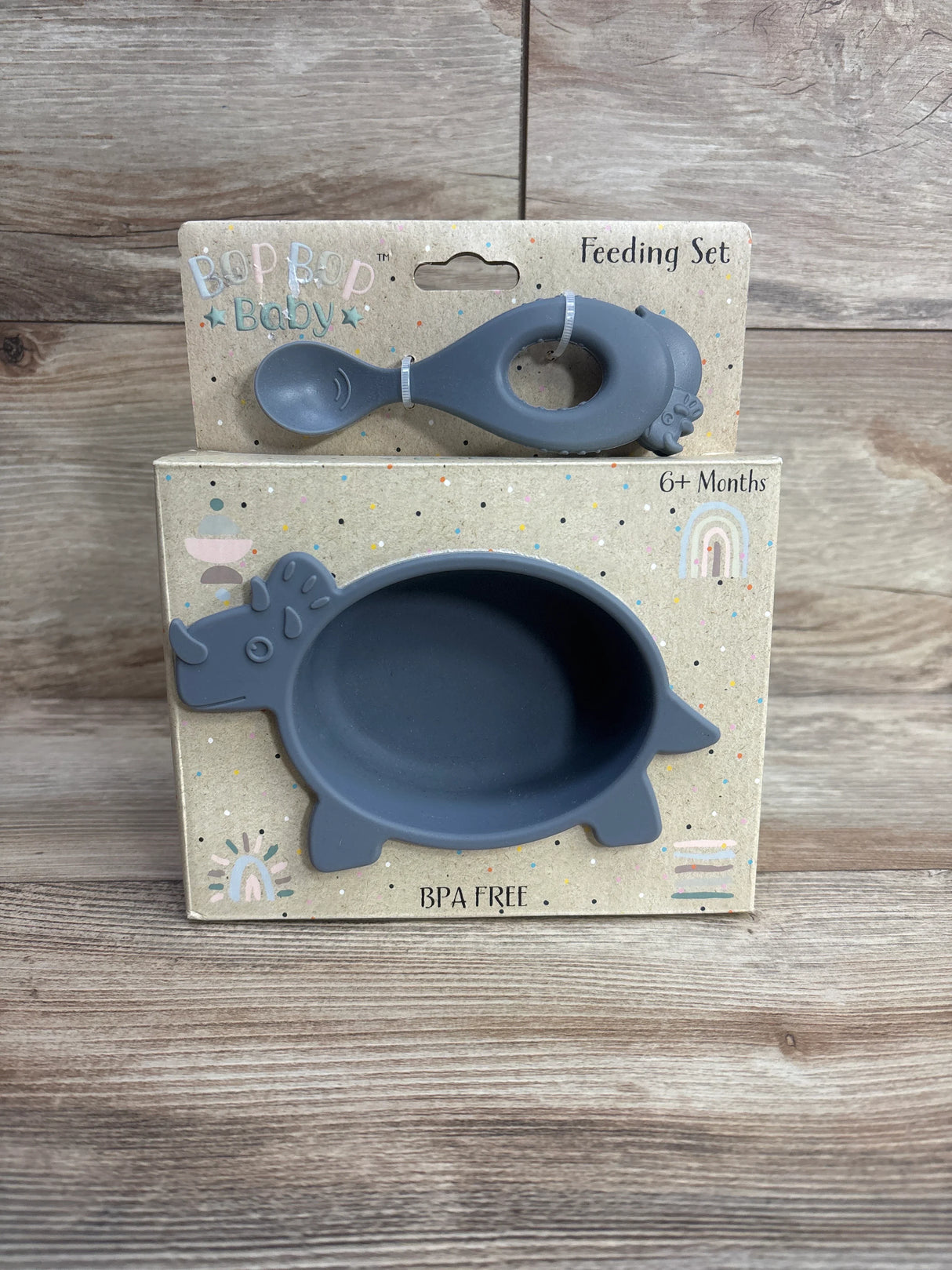 NEW Bop Bop Baby Feeding Set Rhino 6m+