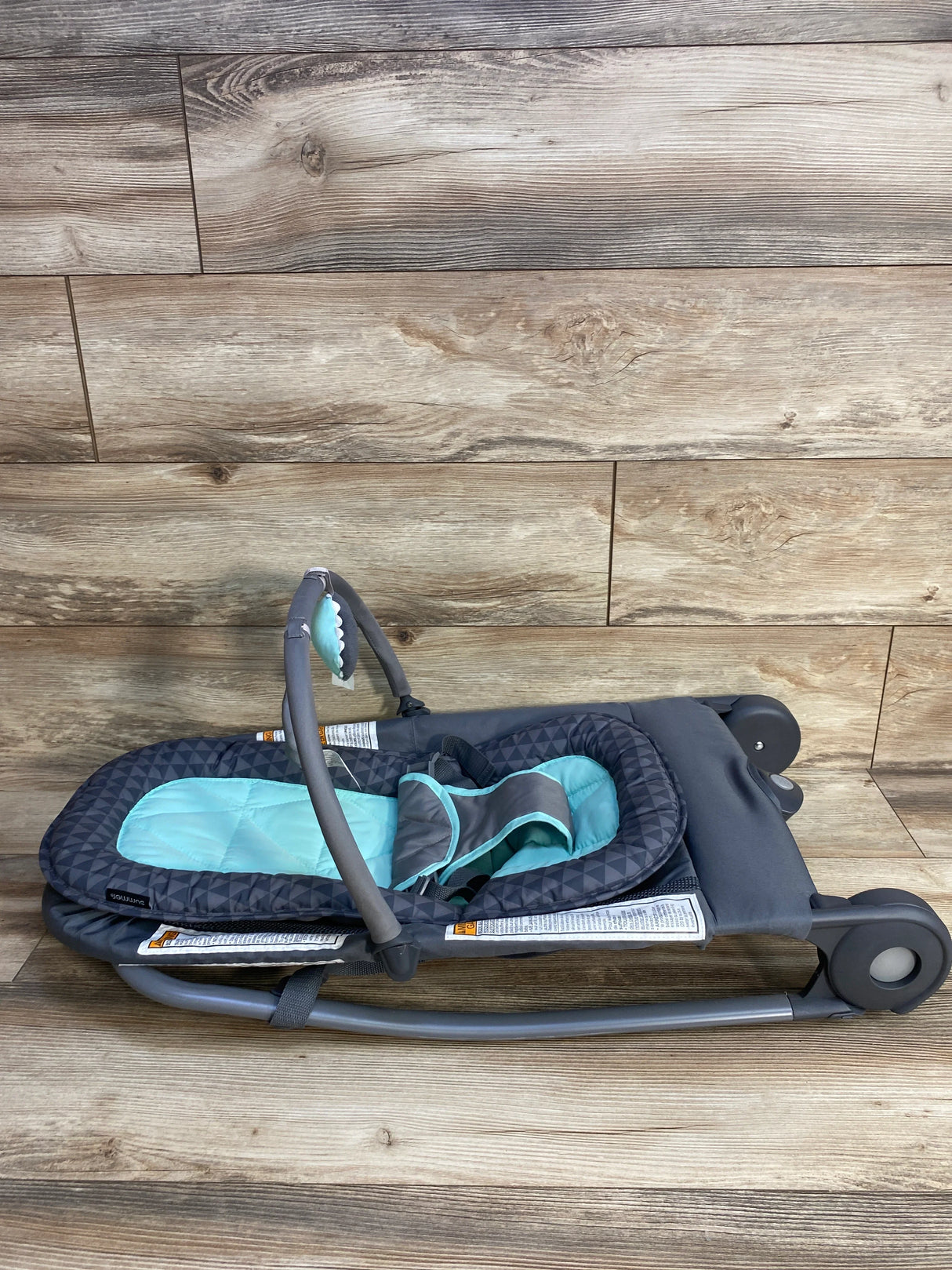 Summer Infant 2-in-1 Bouncer & Rocker Duo, Grey/Teal