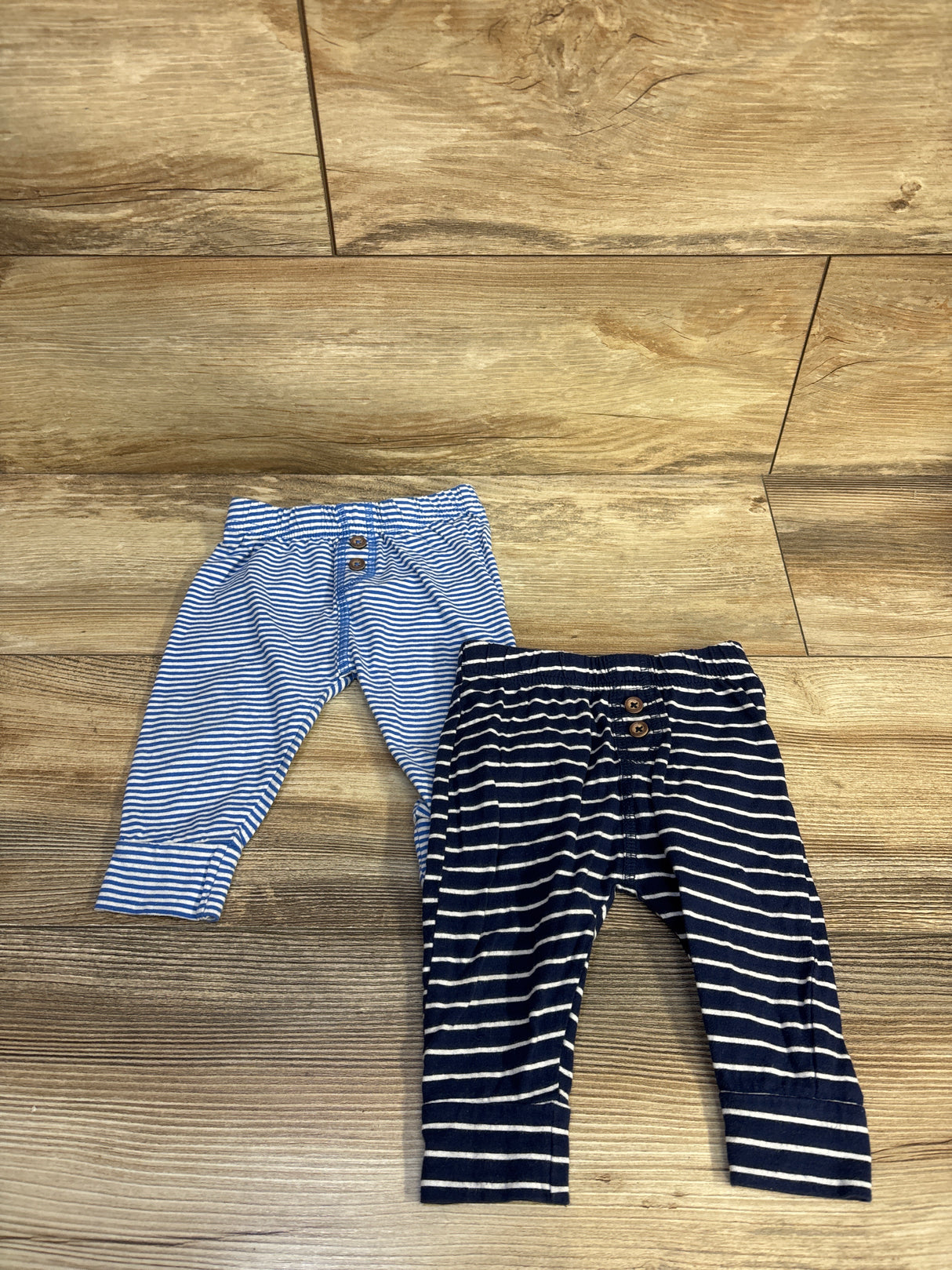 Simple Joys 2pk Striped Pants Blue sz 3-6m
