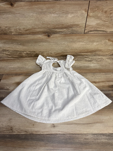 Flutter Sleeve Dress White sz 12-18m - Me n Mommy To Be