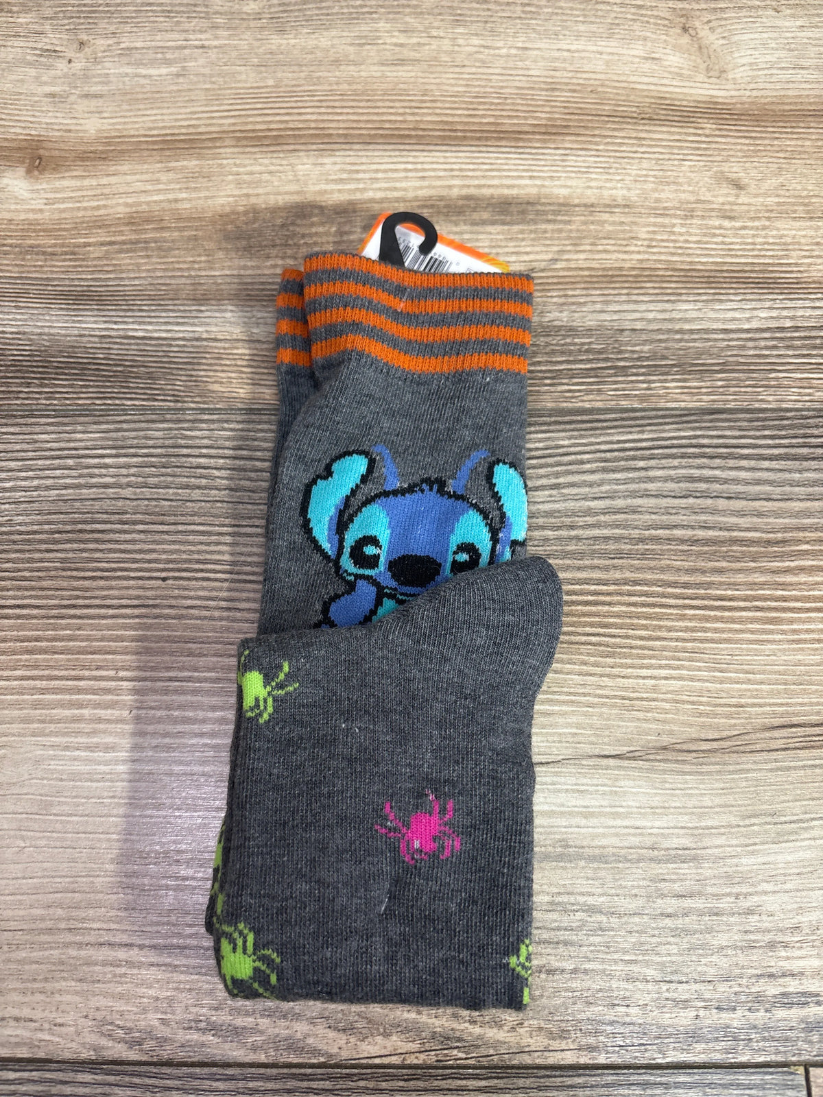 NEW Disney Lilo & Stitch Halloween Knee High Socks Grey sz 4-10c