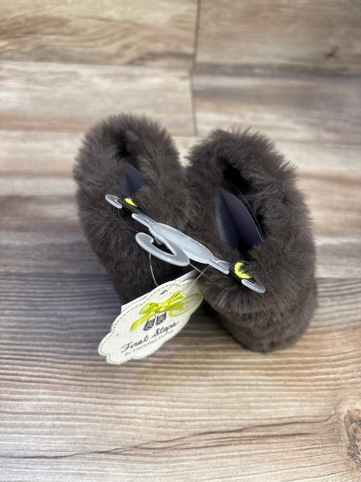 NEW First Steps by Stepping Stones Soft Sole Faux Fur Boots Brown sz 2/3c
