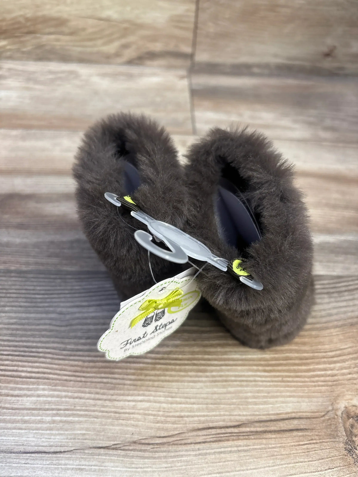 NEW First Steps by Stepping Stones Soft Sole Faux Fur Boots Brown sz 2/3c