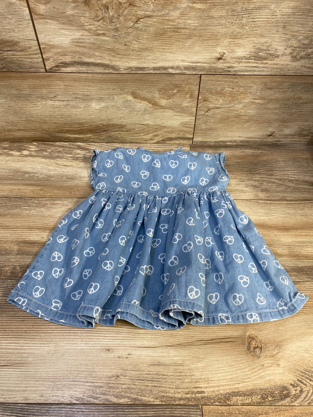 Molo Channi Love Peace Dress Blue sz 9-12m - Me n Mommy To Be
