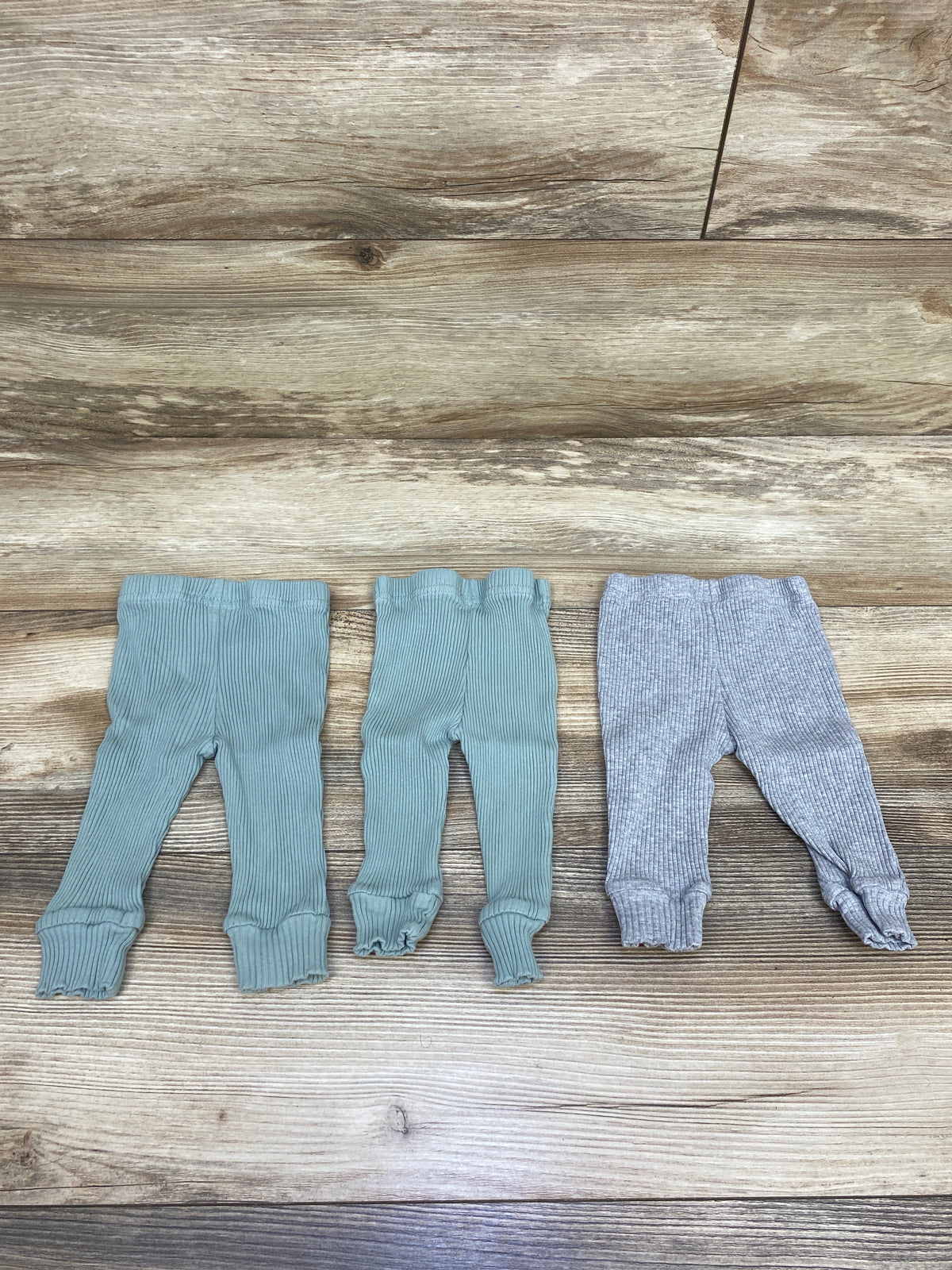 Ribbed 3pk Pull-On Pants Green sz 3m
