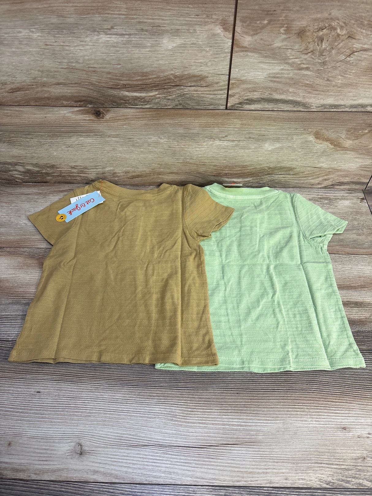 NEW Cat & Jack 2pk Henley Pocket Shirts Brown sz 2T
