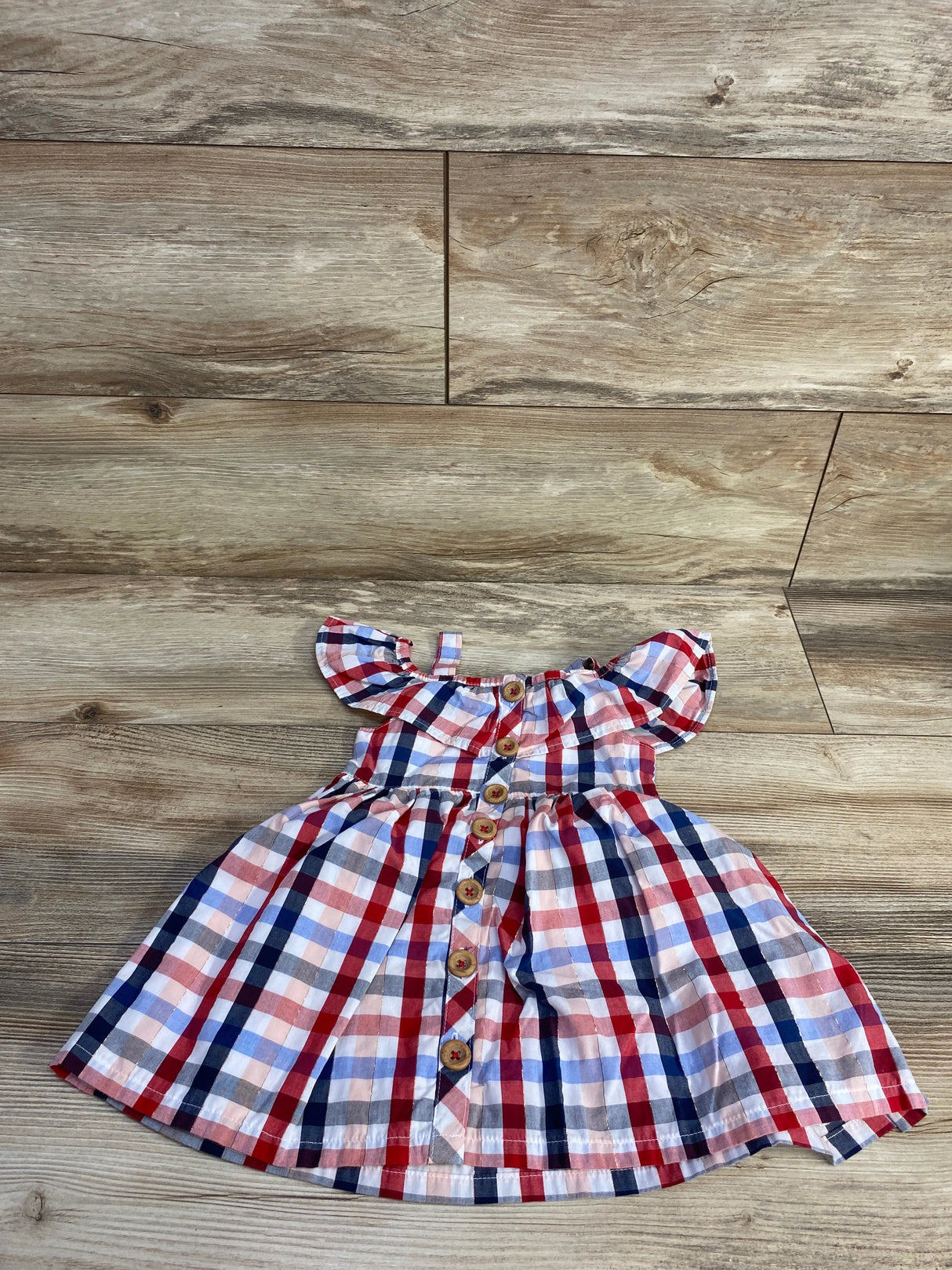 Member's Mark Plaid Woven Dress Red sz 18m - Me n Mommy To Be