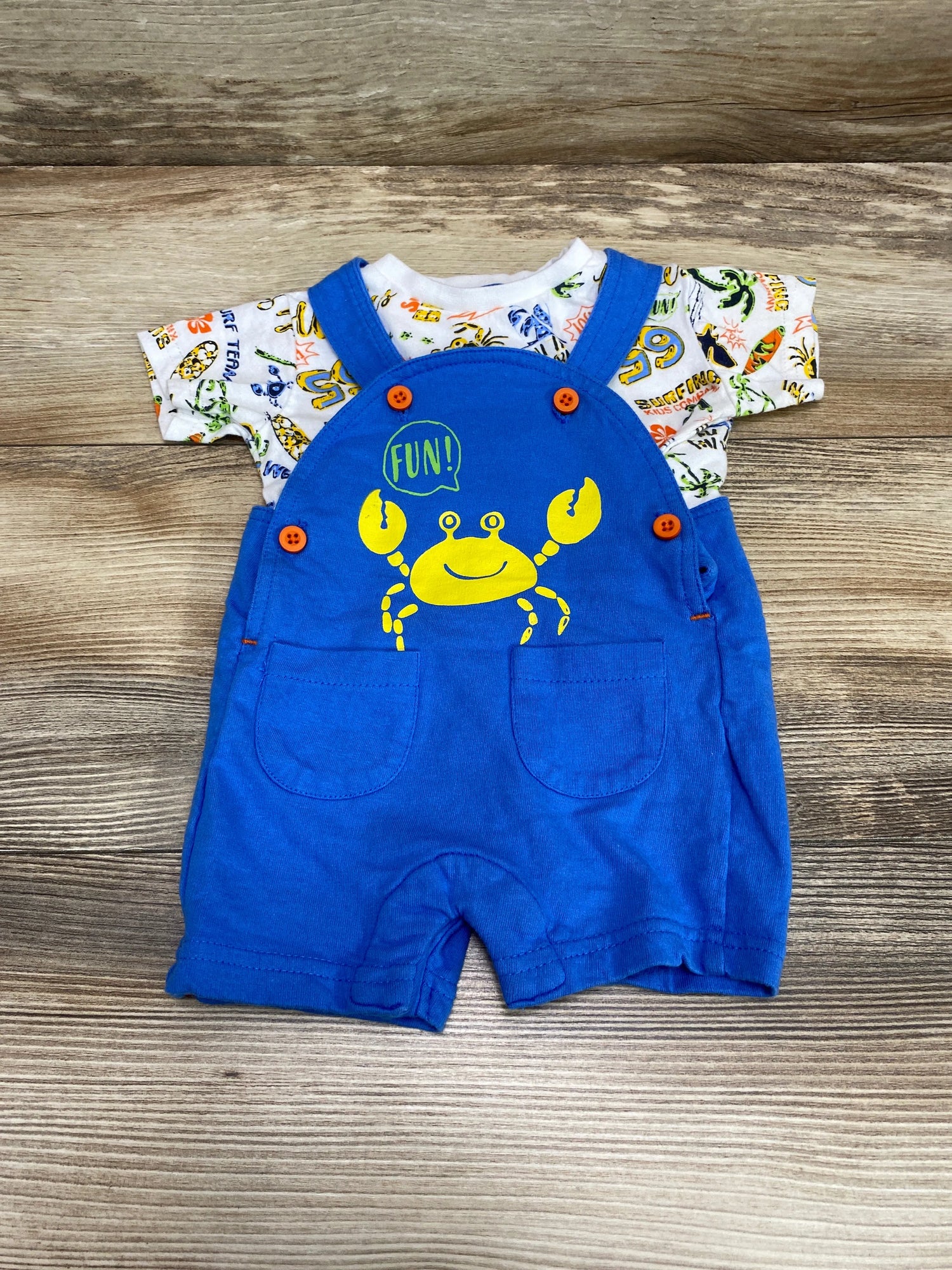 Babybol 2pc Shirt & Shortall White sz 6m - Me n Mommy To Be