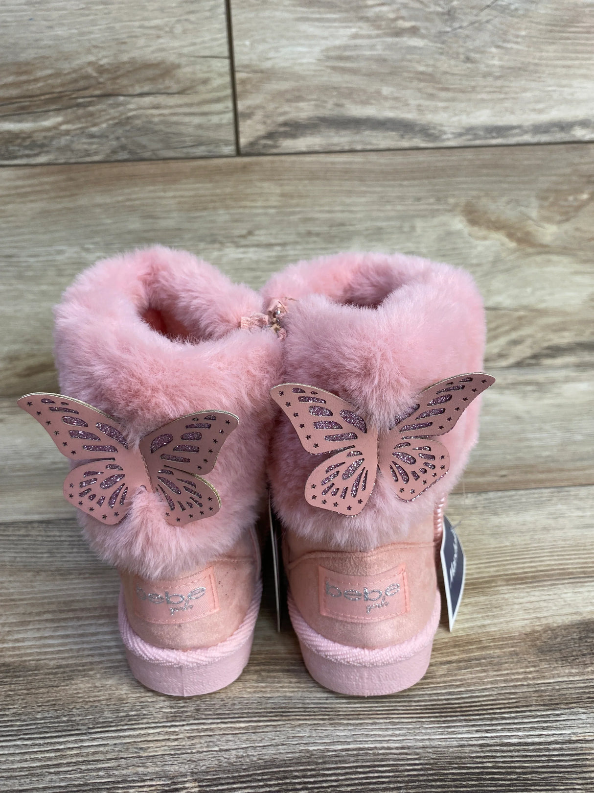 NEW bebe Faux Fur Winter Boots, Pink sz 8c