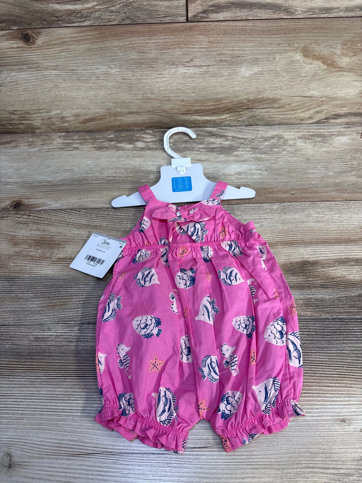 NEW Carter's Fish Shortie Romper Pink sz 3m