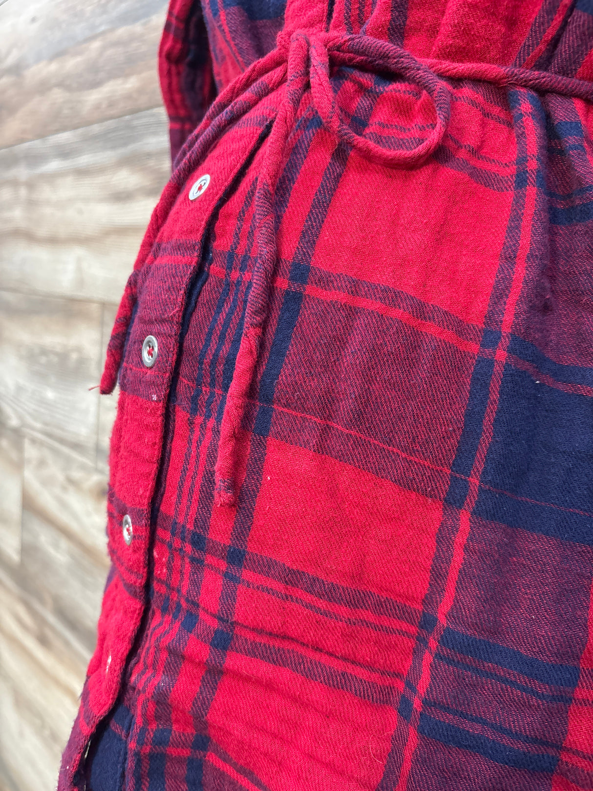 Motherhood Plaid Shirt Red sz XS
