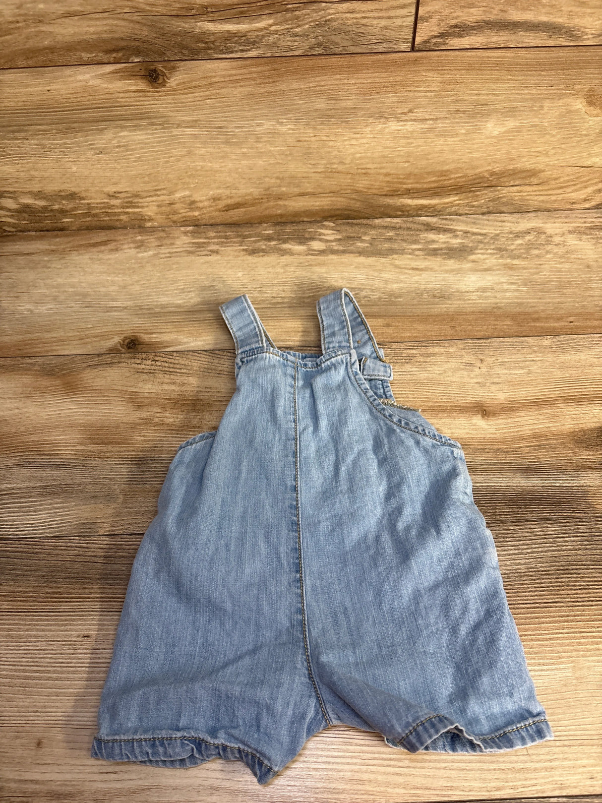 Little Planet Organic Chambray Shortalls Blue sz 9m