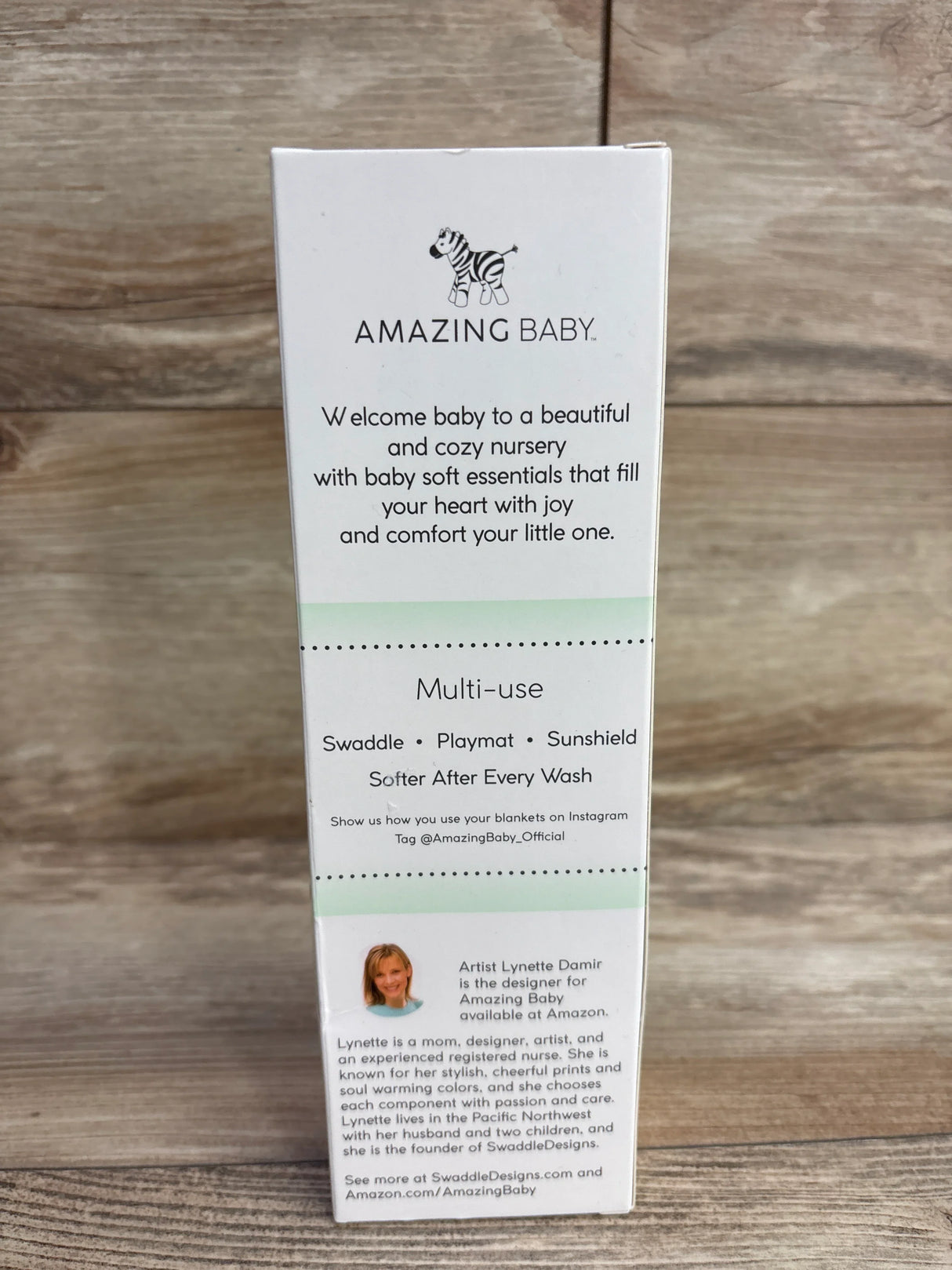 NEW Amazing Baby Muslin Swaddle Blanket in Sage 36"x36"