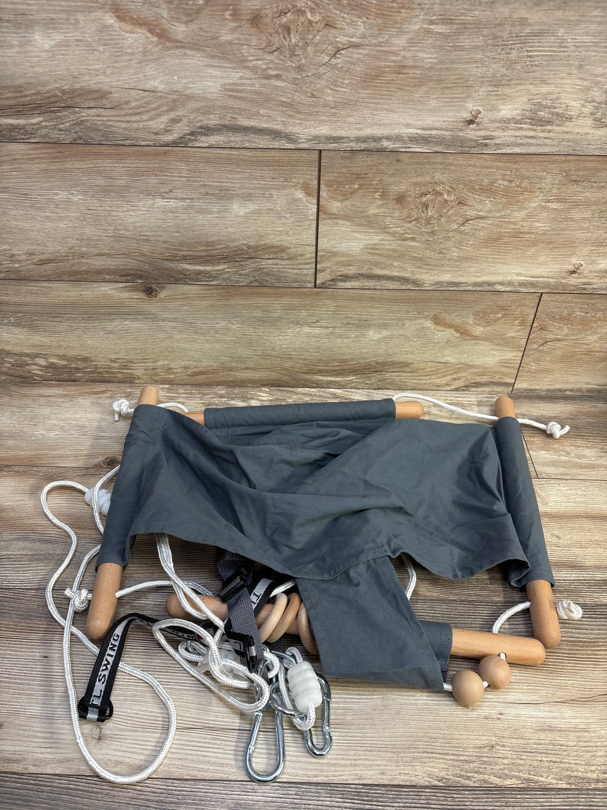 Monkey & Mouse Canvas Baby Swing, Grey