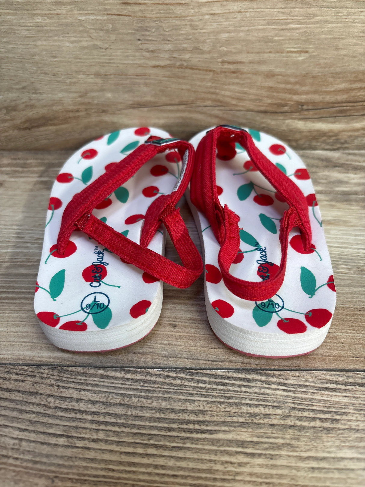 Cat & Jack Cherry Pepin Flip Flop Sandals sz 9/10c - Me n Mommy To Be