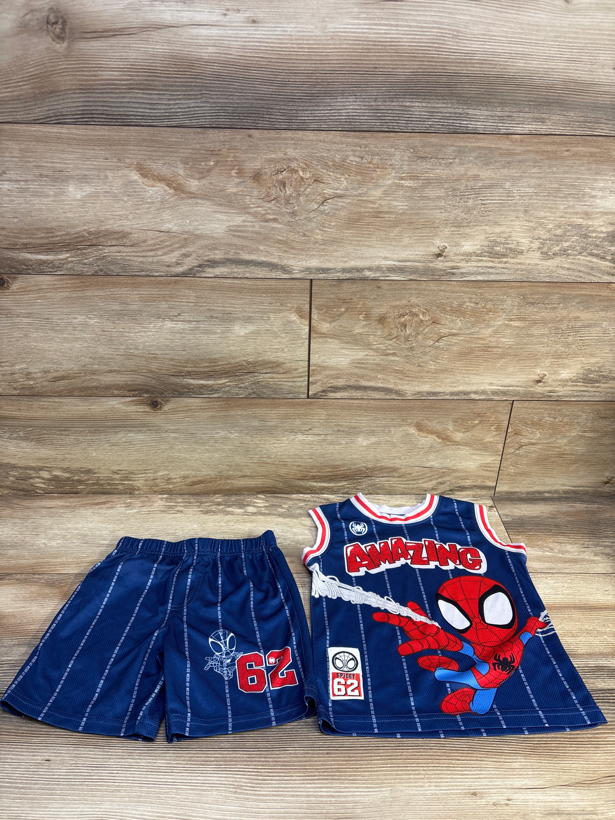 Marvel Spider-Man 2pc Tank Top & Shorts Set Blue sz 4T