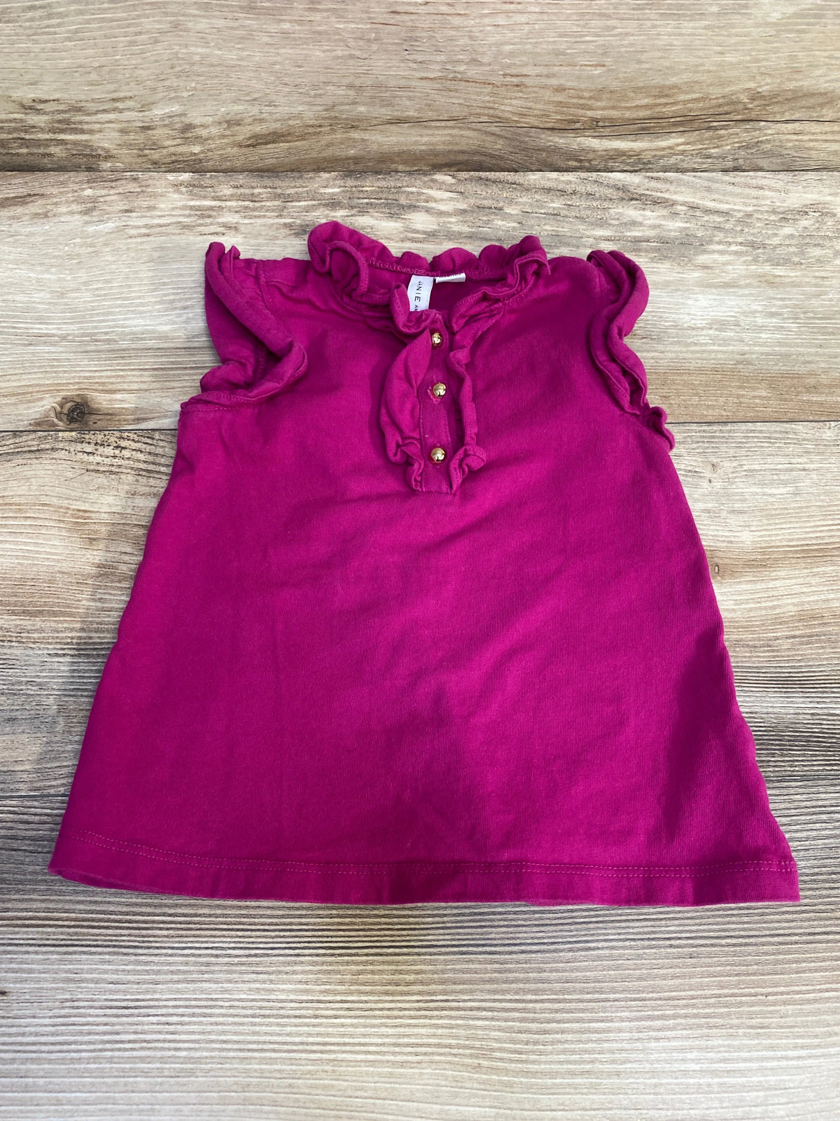 Janie and Jack Ruffle Sleeve Top Berry sz 3T - Me n Mommy To Be