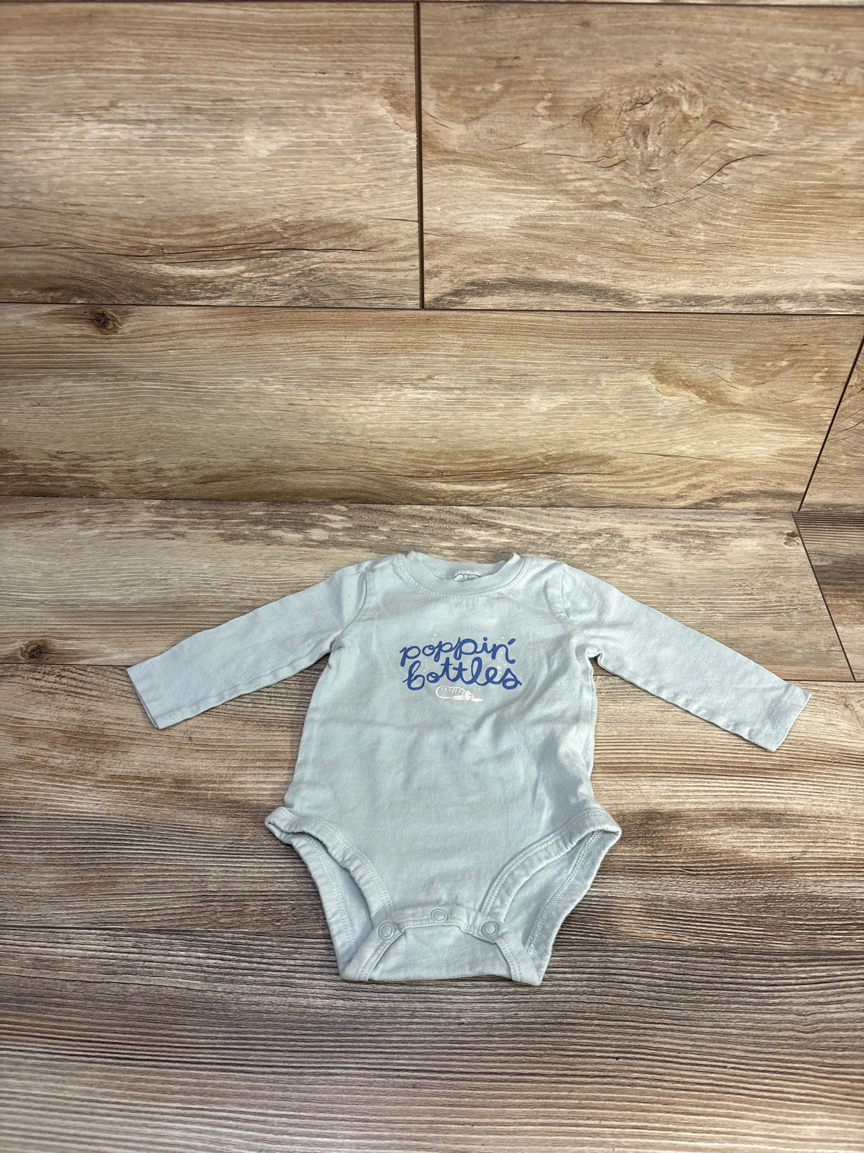Carter's Poppin' Bottles Bodysuit Green sz 3m