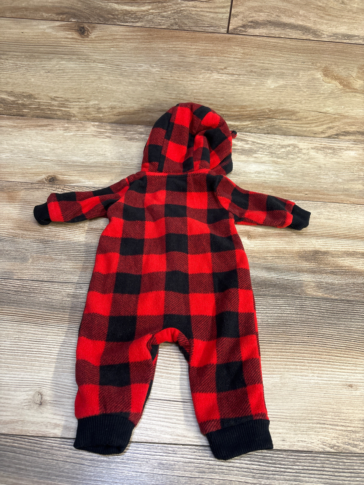 Carter's Buffalo Plaid Blanket Hooded Coverall Red sz Newborn