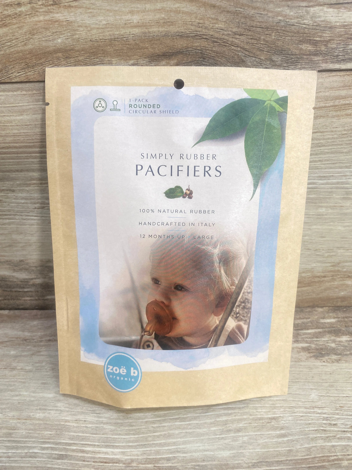 NEW Zoë b Organic Simply Rubber Pacifier 12m+ - Me n Mommy To Be