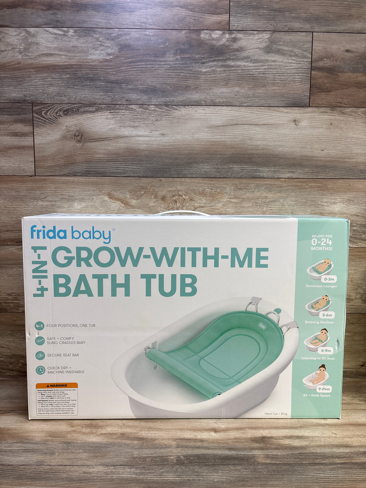 NEW Frida Baby 4-in-1 Grow With me Bath Tub