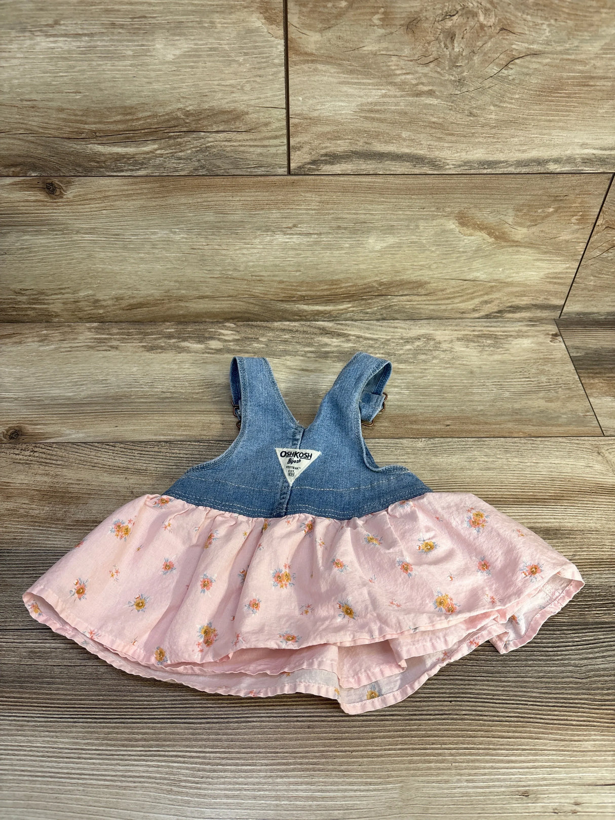 Oshkosh Floral Denim Skirtall Blue sz 3m