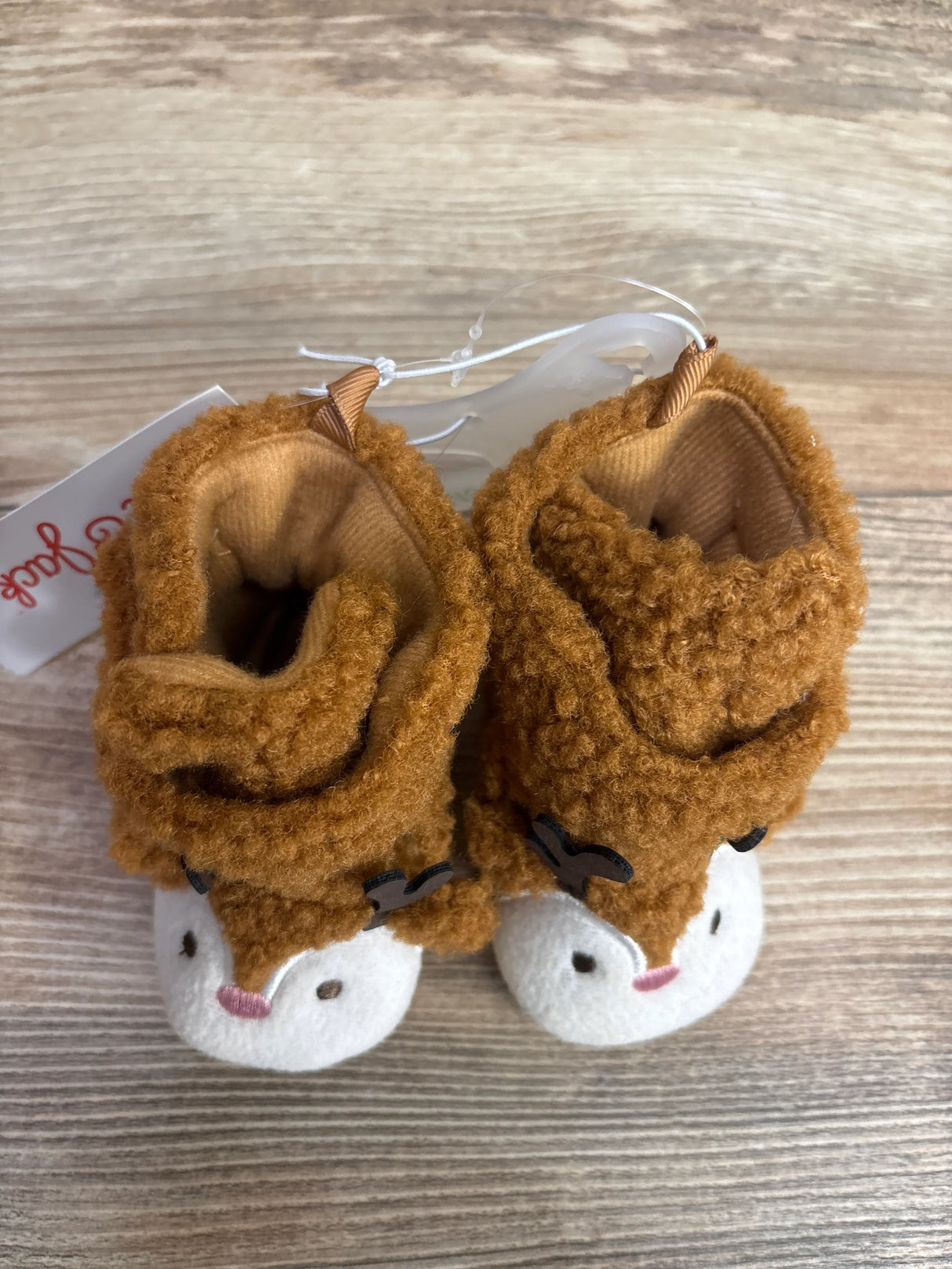 NEW Cat & Jack Sherpa Reindeer Booties Brown sz 2-3c