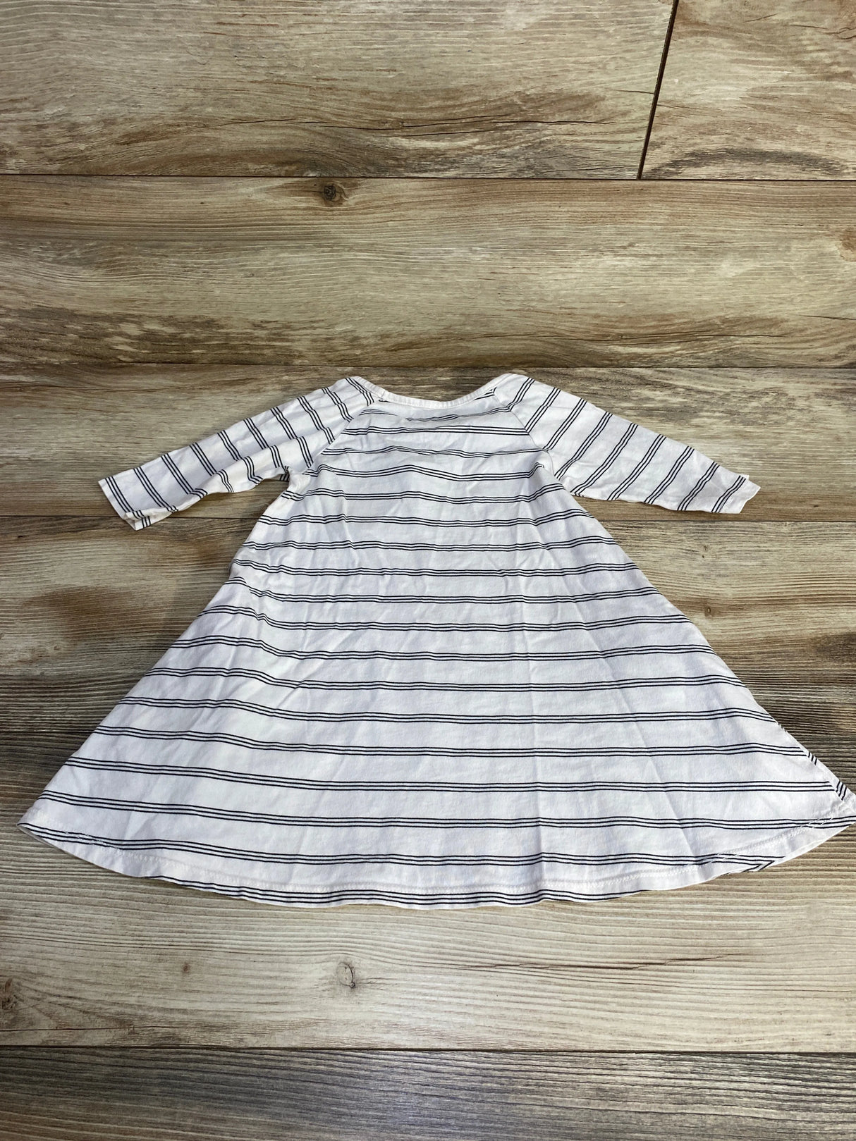 Tiny Whales Striped Grl Pwr Dress White sz 3T - Me n Mommy To Be