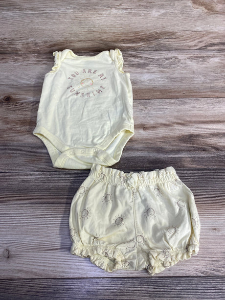 Baby Gap 2pc You Are My Sunshine Bodysuit & Shorts Yellow sz 3-6m - Me n Mommy To Be