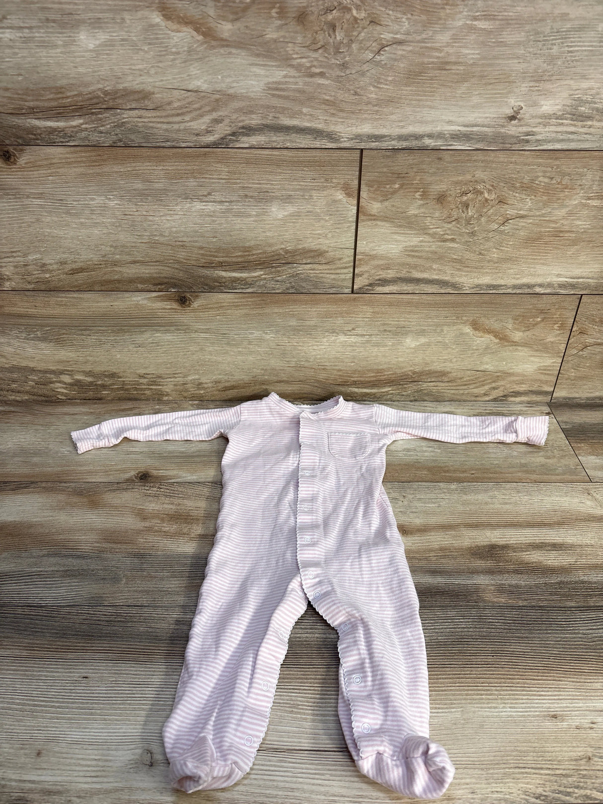 Kissy Kissy Striped Snap Sleeper Pink sz 12-18m
