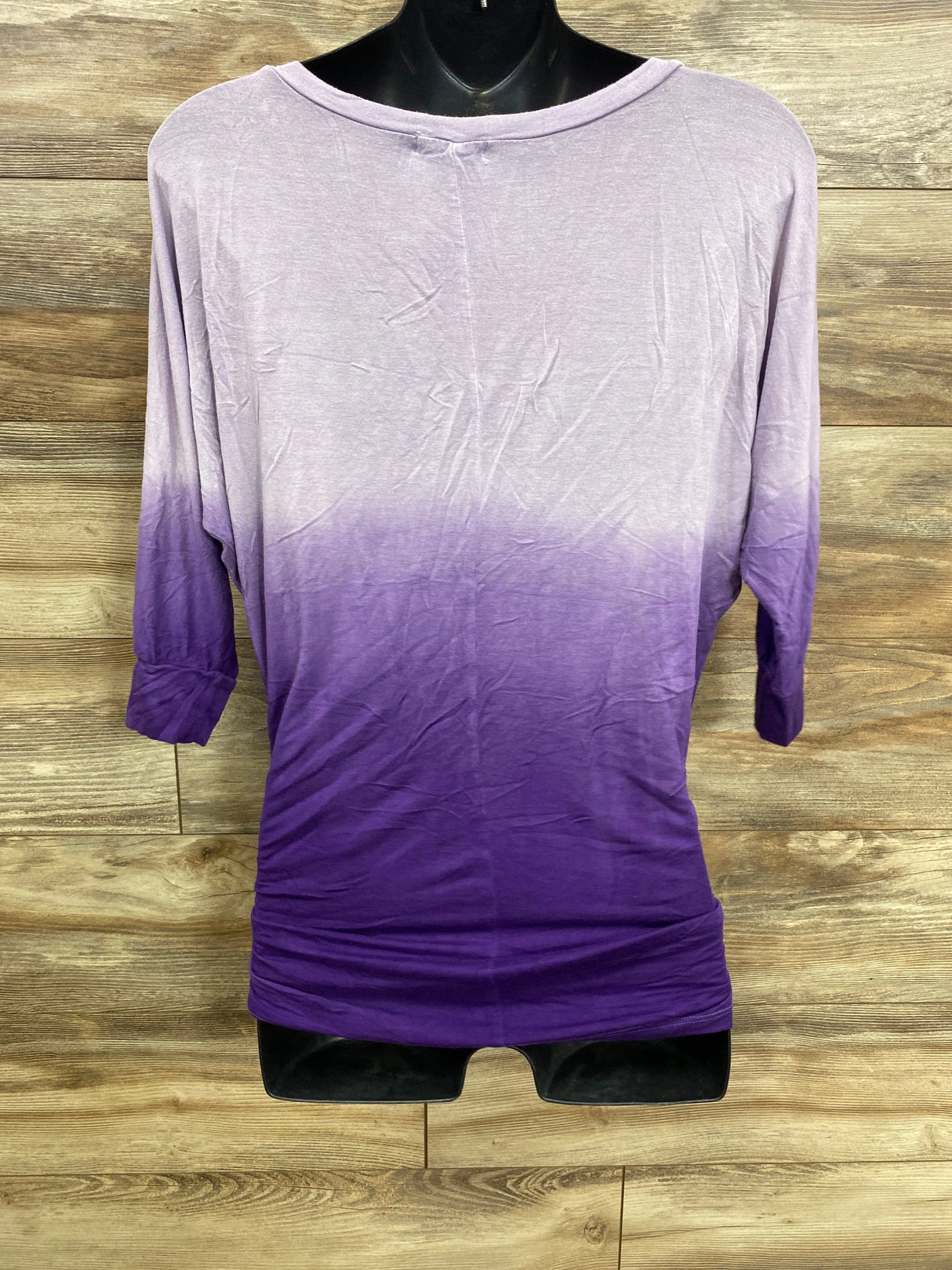 Lock & Love Maternity Long Sleeve Ruched Shirt Purple sz Small