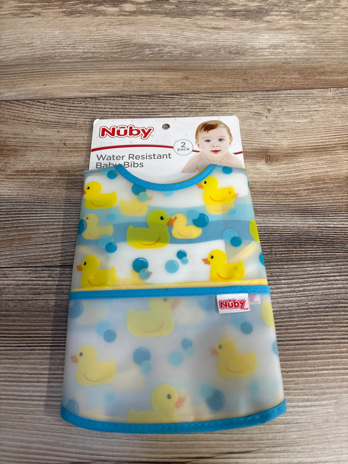 NEW Nuby Water Resistant Baby Bibs 2pk