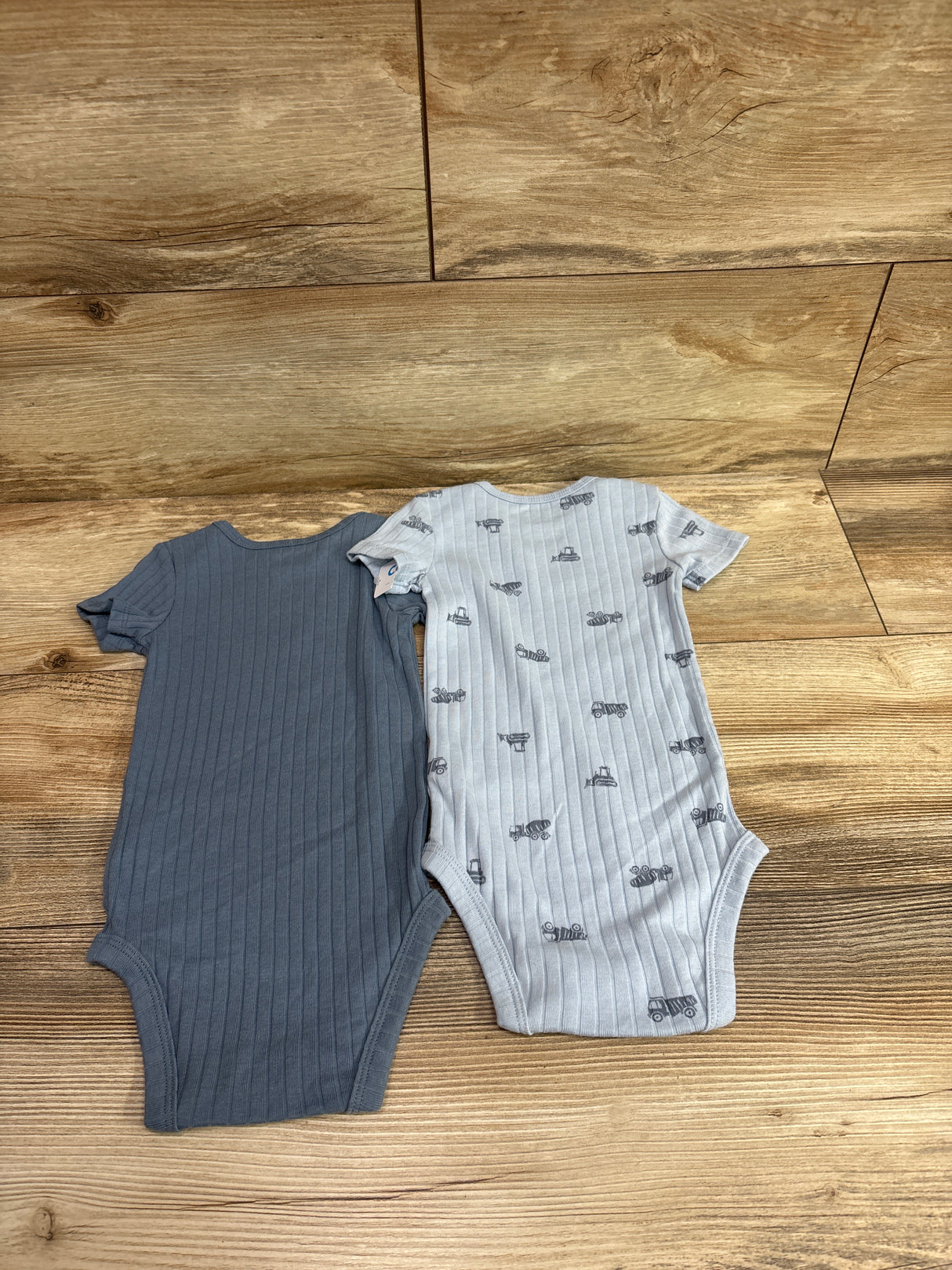 NEW Child Of Mine 2pk Ribbed Bodysuits Blue sz 6-9m