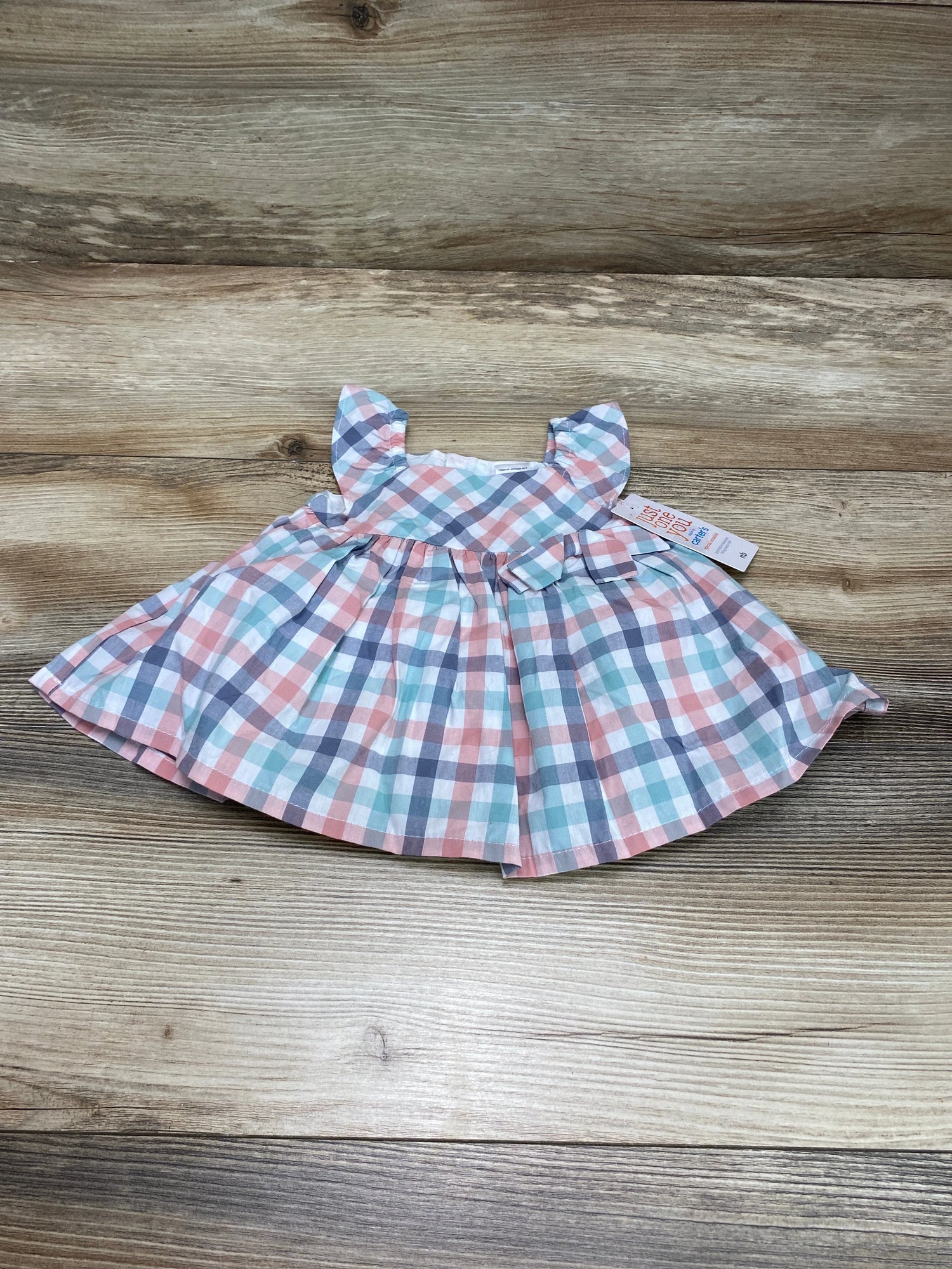 NEW Just One You 2pc Plaid Dress & Bloomers White sz Newborn - Me n Mommy To Be