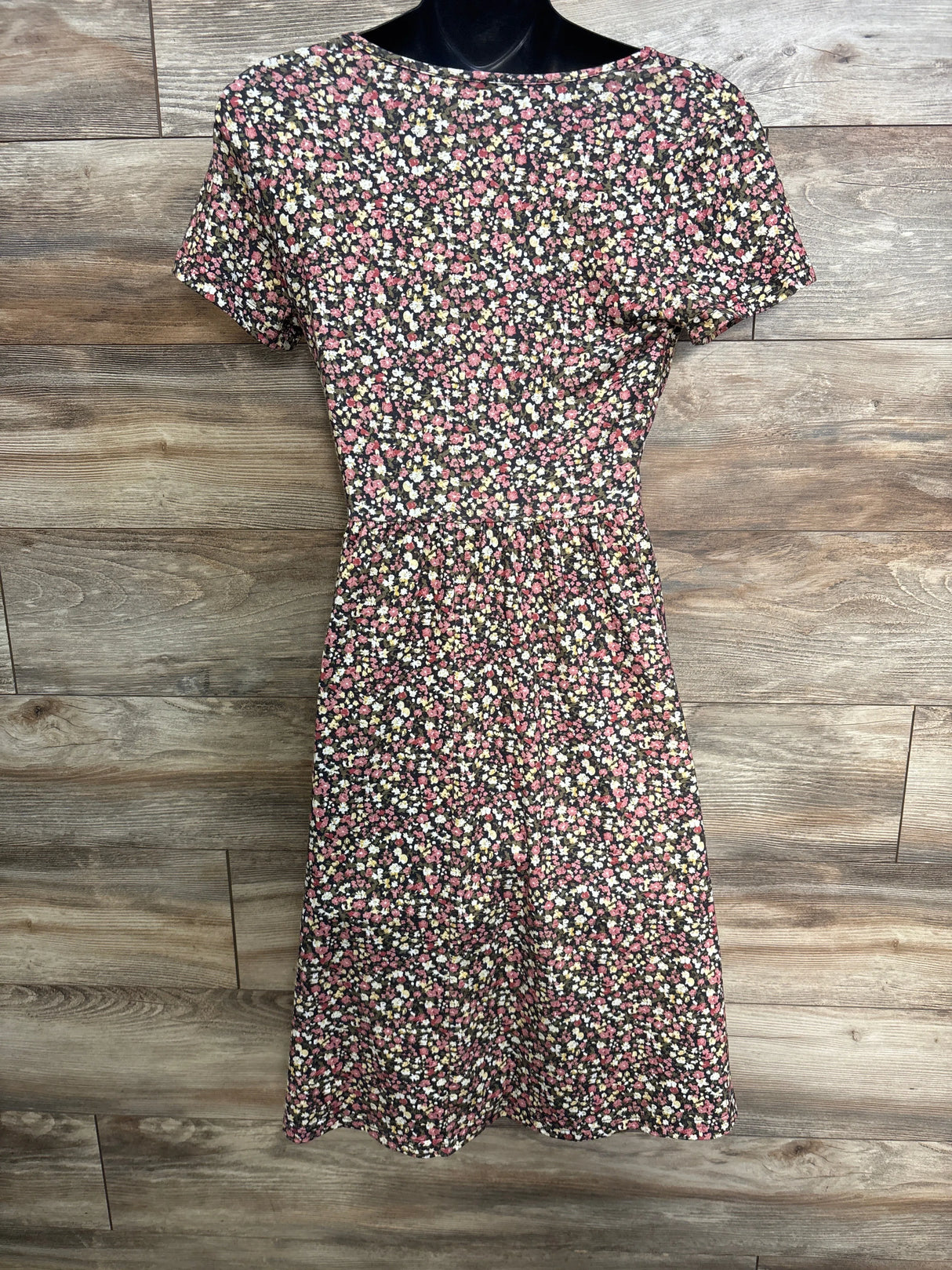 OUGES Red Floral Nursing Dress Black sz Small