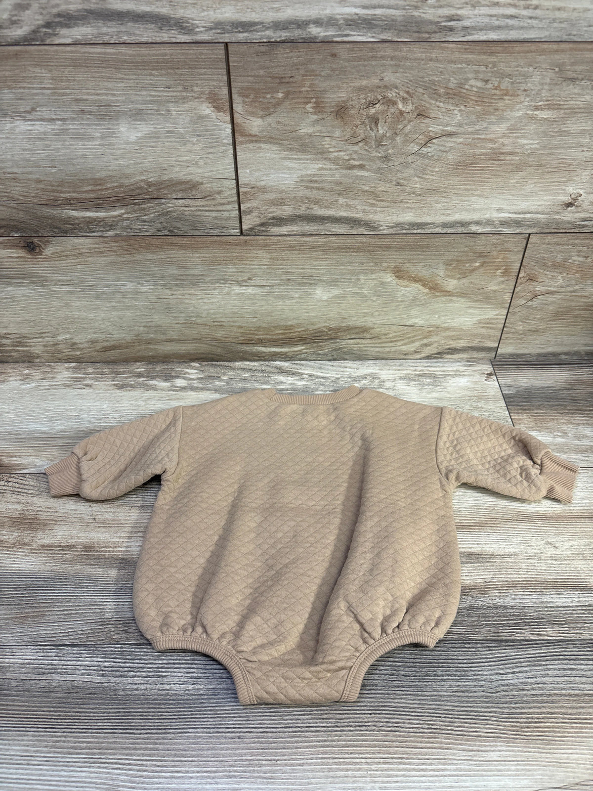 Nike Long Sleeve Quilted Bubble Romper Beige sz 6m