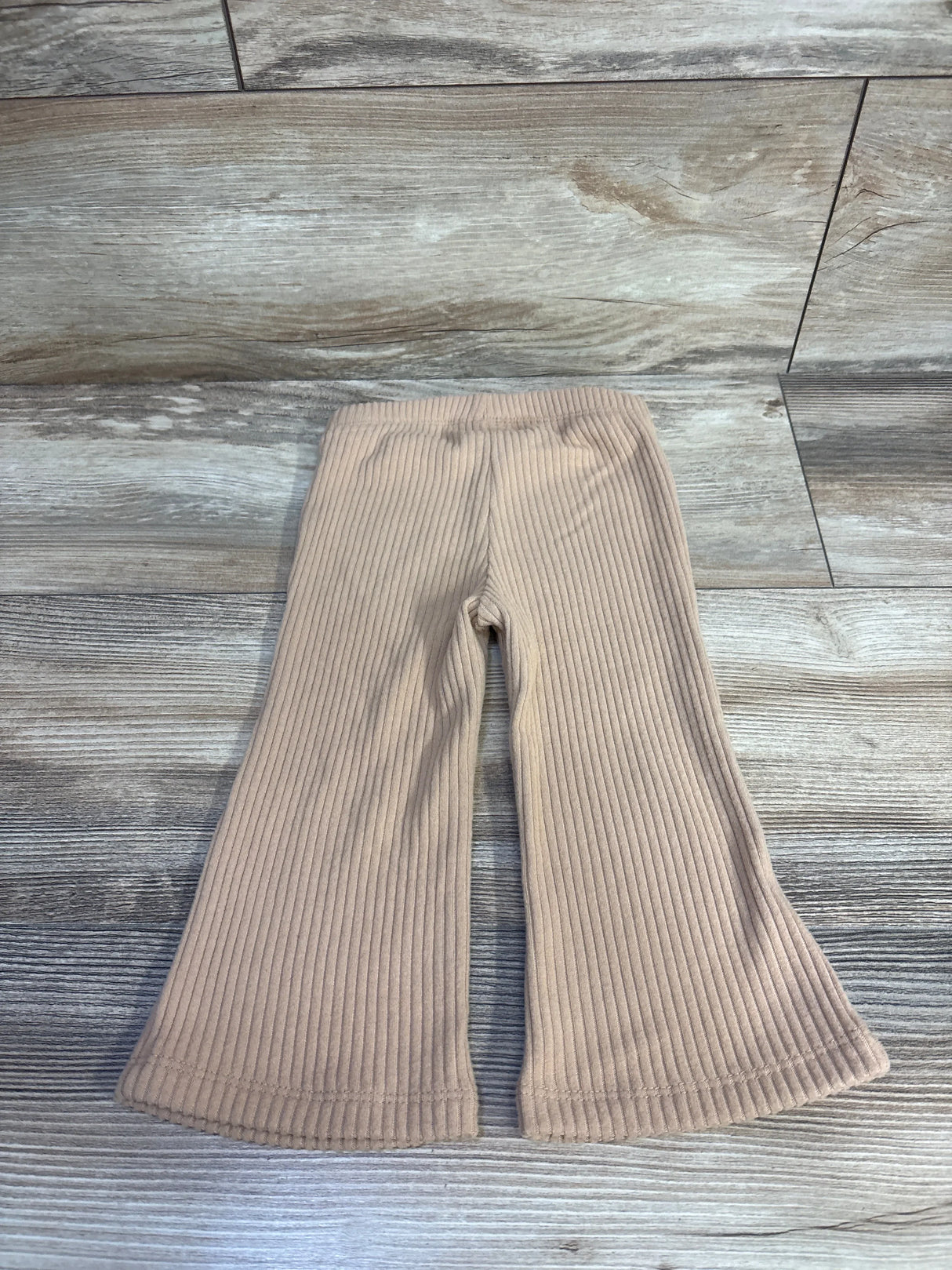 Cat & Jack Ribbed Flare Leggings Tan sz 18m