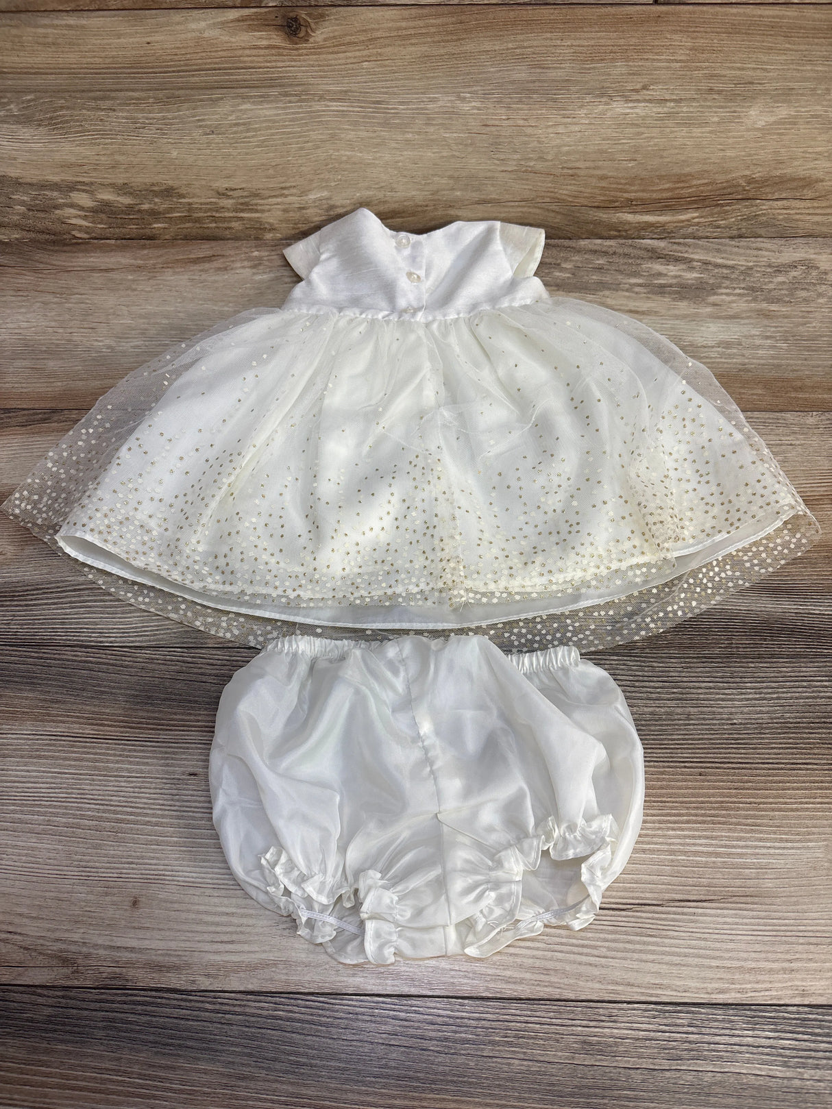 Special Occasion by Marmellata 2pc Dress & Bloomers White sz 3-6m - Me n Mommy To Be