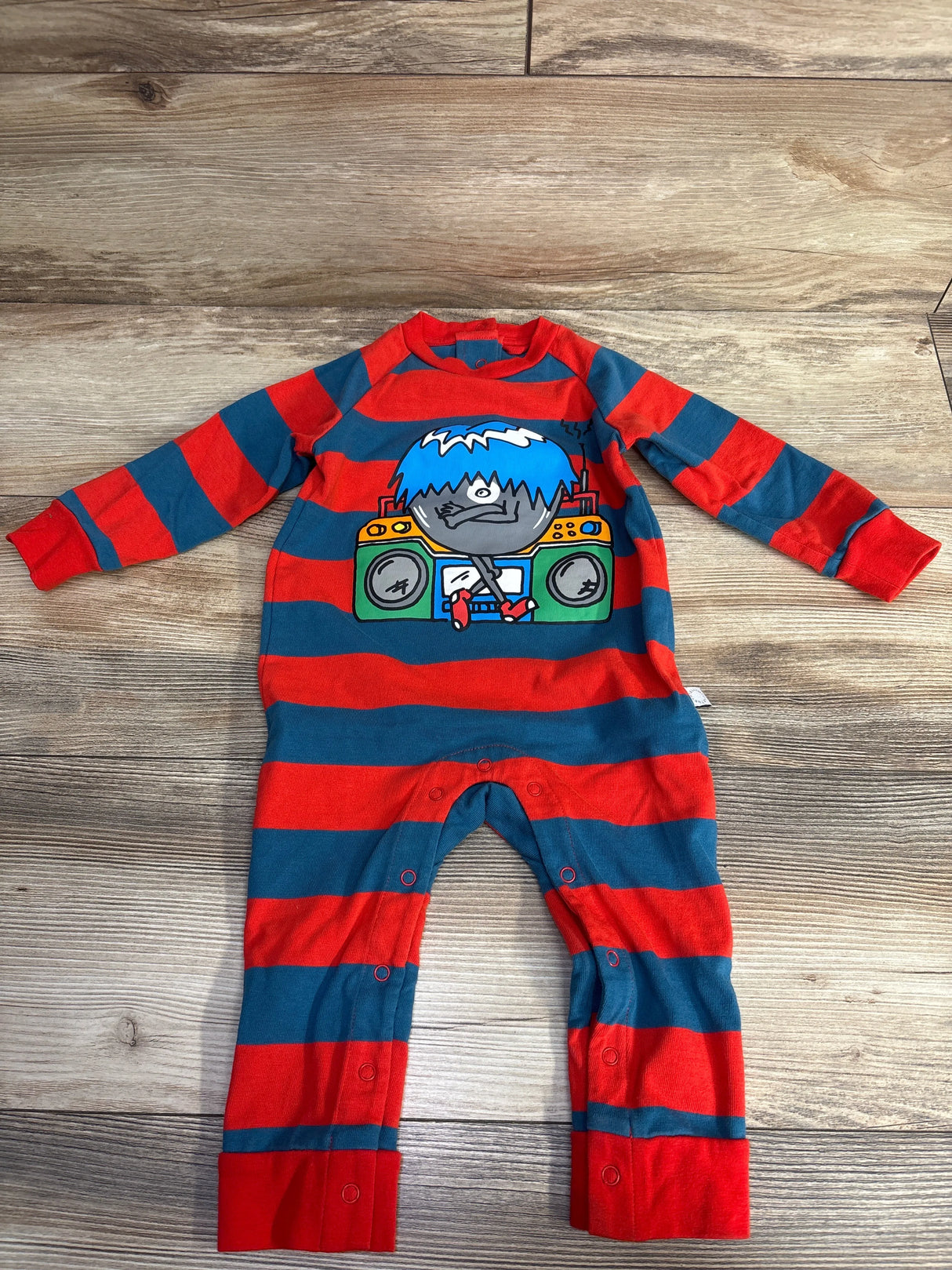 Stella McCartney Music Monster Organic Cotton Jumpsuit Red sz 18m