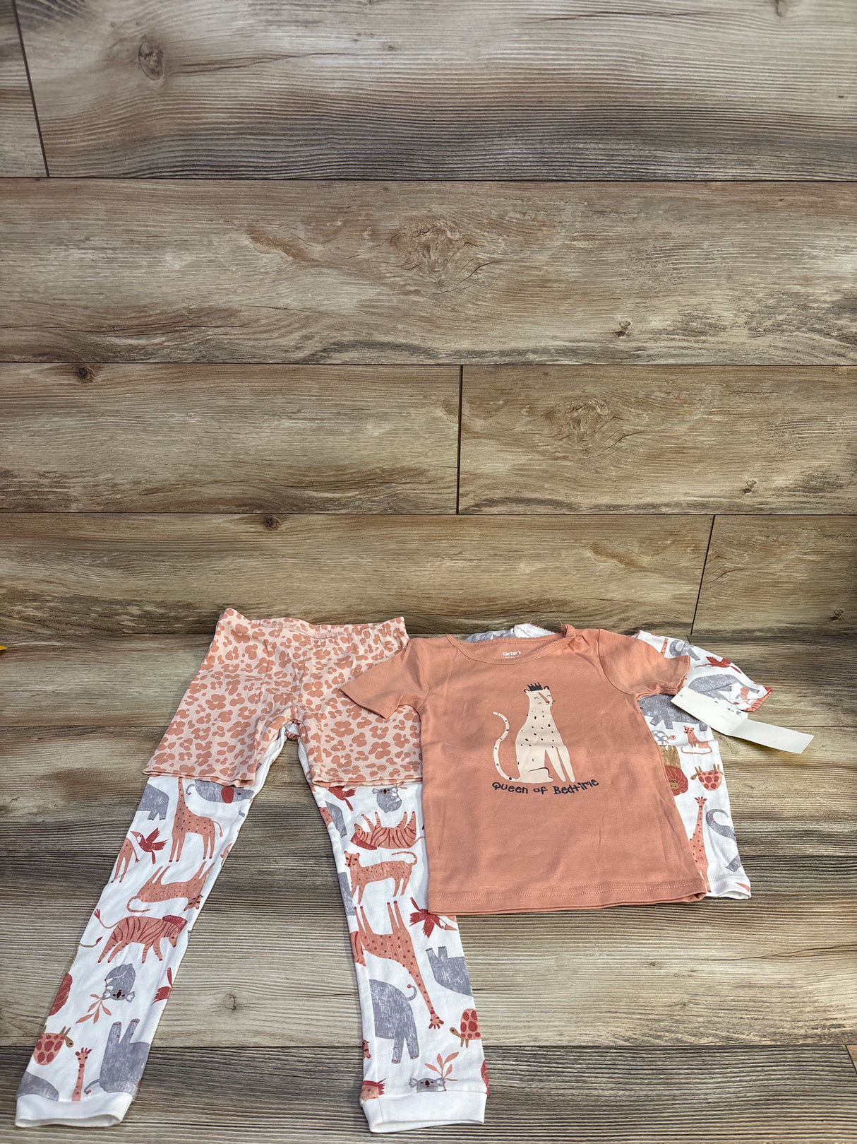 NEW Just One You 4pc Animal Pajama Set White sz 5T
