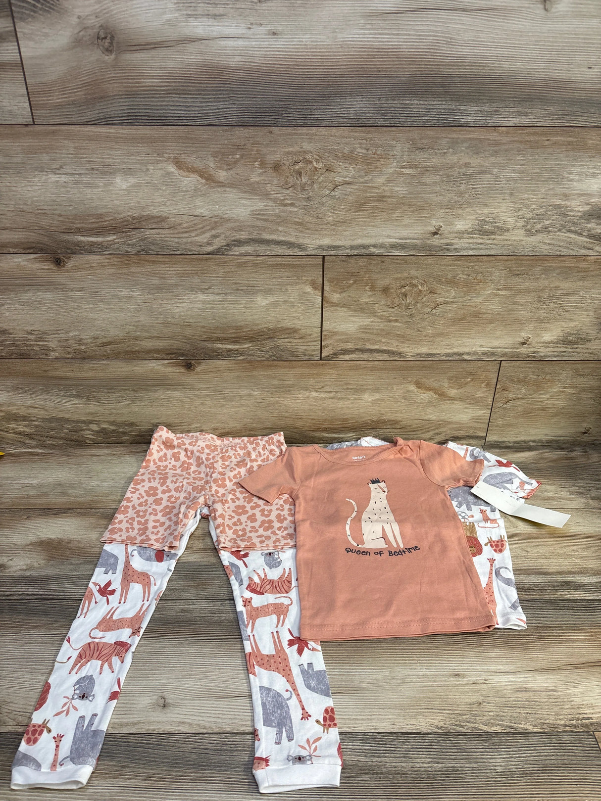 NEW Just One You 4pc Animal Pajama Set White sz 5T
