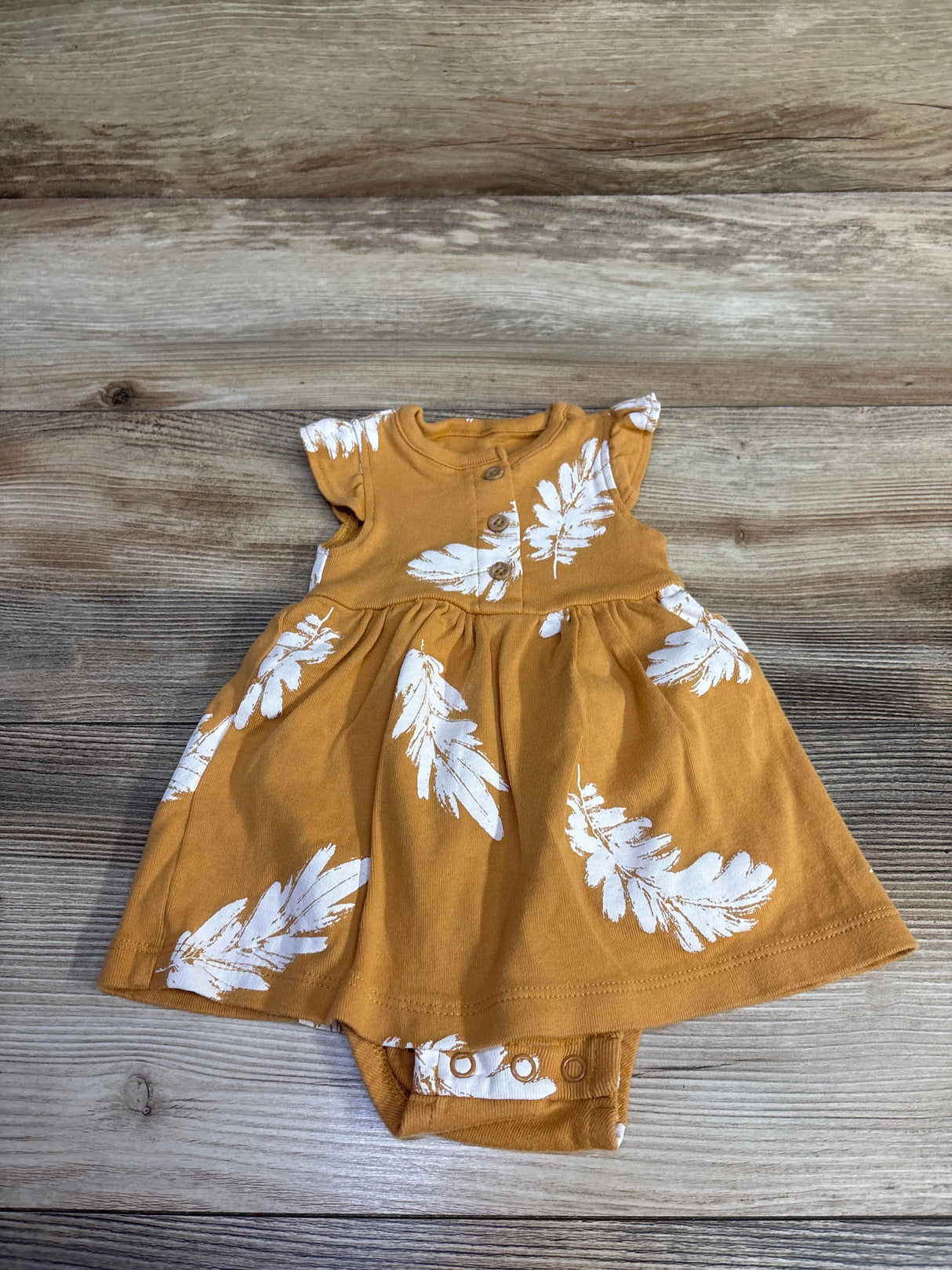 Carter's Henley Bodysuit Dress Yellow sz 3m