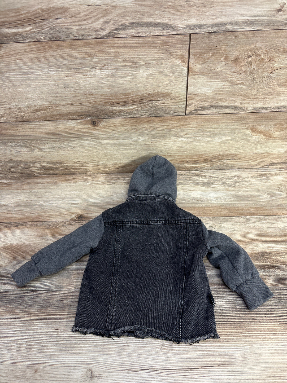 Olive + Scout Hooded Denim Jacket Grey sz 6-12m